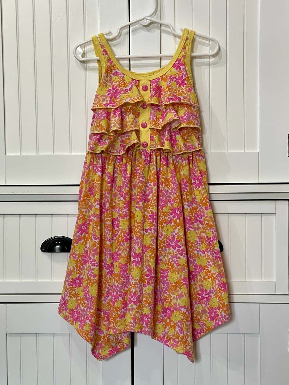 Jona Michelle Toddler 4T Floral Ruffle Front Tiered Dress